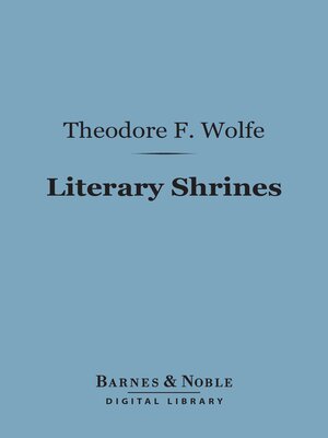 cover image of Literary Shrines (Barnes & Noble Digital Library)
